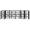 vidaXL Outdoor Dog Kennel Steel 138.9 ftÂ²