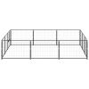 vidaXL Dog Kennel Black 96.9 ftÂ² Steel