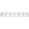 vidaXL Dog Kennel Black 129.2 ftÂ² Steel