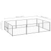 vidaXL Dog Kennel Silver 64.6 ftÂ² Steel