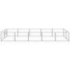 vidaXL Dog Kennel Silver 107.6 ftÂ² Steel