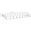 vidaXL Dog Kennel Black 430.6 ftÂ² Steel