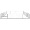 vidaXL Dog Kennel Silver 387.5 ftÂ² Steel