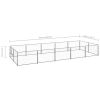 vidaXL Dog Kennel Silver 107.6 ftÂ² Steel