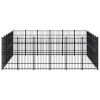 vidaXL Outdoor Dog Kennel Steel 357.1 ftÂ²