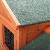 Large Wooden Rabbit Hutch Indoor and Outdoor Bunny Cage with a Removable Tray and a Waterproof Roof