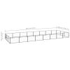 vidaXL Dog Kennel Black 258.3 ftÂ² Steel