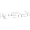 vidaXL Dog Kennel Silver 258.3 ftÂ² Steel