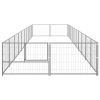 vidaXL Dog Kennel Silver 215.3 ftÂ² Steel