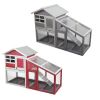 Large Rabbit Hutch with Sunshine Collection Board Wooden Rabbit Cage with Ventilation Door and Removable Tray XH