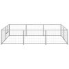 vidaXL Dog Kennel Silver 64.6 ftÂ² Steel