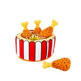 Plush Food Leakage Puzzle Simulation Chicken Leg Interactive Sound Dog Toy (Option: Tibetan Chicken Leg Set)